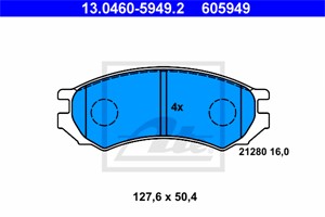 Bremseklosser sett, Framaksel, NISSAN PRIMERA, PRIMERA Hatchback, 41060-72J25