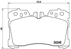 Bremseklosser sett, Framaksel, LEXUS LS, 044650W110, 044650W11000, 044650W130, 0446550260, 0446550280, 0446550290