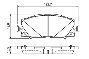 Bremseklosser sett, Framaksel, TOYOTA PRIUS, 04465 47060 79, 04465 47060, 04465 47070, 044650W140, 044650W141, 04465-47060-79, 044654707