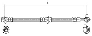 Bremseslange, Foran høyre, NISSAN X-TRAIL, 46210-8H300, 46210-8H30A