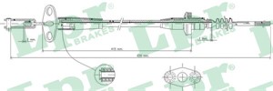 Kabel, clutchbetjening, Foran, Senter, OPEL AGILA, 23710830