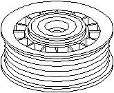 Strammerull, kilerem med ribber, MERCEDES-BENZ, 601 200 10 70, A601 200 10 70