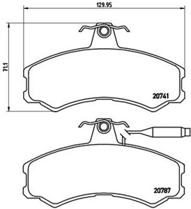 Bremseklosser sett, Framaksel, ALFA ROMEO,CITROËN,FIAT,PEUGEOT, 1611458680, 424833, 425028, 425054, 425106, 4254A4, 71770950, 95615159,