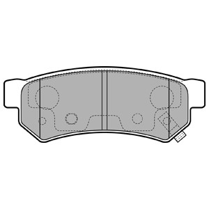Bremseklosser sett, Bakaksel, CHEVROLET SPARK, 95280739