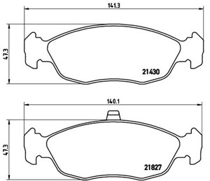 Bremseklosser sett, Framaksel, CITROËN,PEUGEOT, 1611458480, 415188, 425121, 425134, 425138, 425139, 425142, 425167, 425170, 425267, 4253