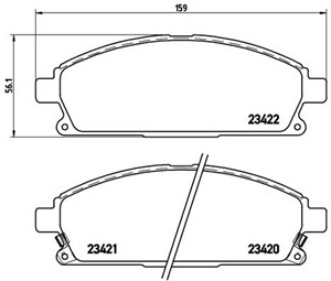 Bremseklosser sett, Framaksel, ACURA MDX, INFINITI Q45 II, QX4, NISSAN CIMA, PATHFINDER II, QUEST, X-TRAIL, 06450SJK010, 410600W785, 410