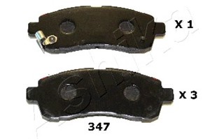 Bremseklosser sett, Framaksel, MAZDA 2, D6Y13328Z, D6Y13328ZA