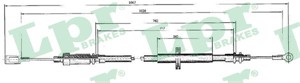 Kabel, parkeringsbremse, Foran, CITROËN,FIAT,PEUGEOT, 1308638080, 4745G2