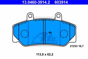 Bremseklosser sett, Framaksel, VOLVO 740, 740 Kombi, 760, 760 Kombi, 940, 940 II, 940 Kombi, 940 Kombi II, 271179, 271182, 272827