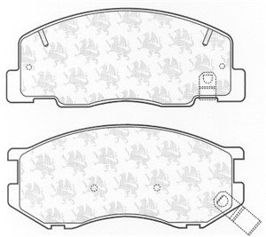 Bremseklosser sett, Framaksel, TOYOTA PREVIA I, 04465 28340, 04465 28350