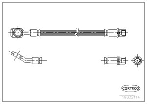 Bremseslange, Bakaksel, OPEL,SAAB,VAUXHALL, 24436542, 5562204