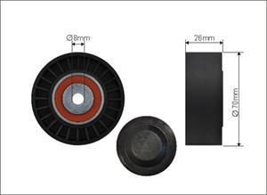 Strammerull, kilerem med ribber, AUDI,PORSCHE,VW, 059 903 133 F, 059 903 133 J, 059903133F, 059903133J, 958 102 361 50, 958 102 361 51,