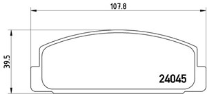 Bremseklosser sett, Bakaksel, MAZDA, GGYB2643Z, GGYM2643Z, GGYM2648Z, GGYM2648ZA9C, GJYA2643Z, GJYB2643Z, GJYB2643ZA, GJYB2648Z, GJYB264