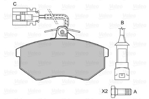 Bremseklosser sett, Framaksel, AUDI 90 B2, VW CORRADO, GOLF III, 357698151A, 5038-78, 859698151, 859698151A