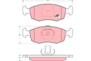 Bremseklosser sett, Framaksel, FIAT LINEA, PALIO, PALIO Weekend, PUNTO, SIENA, STRADA Pick-up, 0000009949125, 71738151, 71738152, 773621