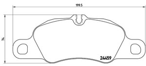 Bremseklosser sett, Framaksel, PORSCHE, 98135193000, 98135193809, 98135193900, 99135193900, 9973513809, 99735193804, 99735193806, 997351