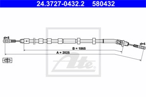 Kabel, parkeringsbremse, Bakre venstre, MERCEDES-BENZ M-KLASS [W163], 163 420 07 85, A 163 420 07 85