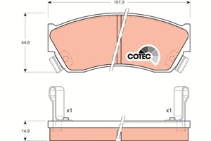 Bremseklosser sett, Framaksel, CHEVROLET,SUBARU,SUZUKI, 55101-60B80-000, 55101-72F00-000, 55102-60B80-000, 5520051810000, 5520051811000,