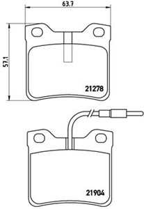Bremseklosser sett, MERCEDES-BENZ VITO Buss [W638], VITO Skåp [W638], V-KLASS [638/2], PEUGEOT 406 Coupé, 605, 0024204820, 0034200020, 0