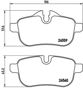 Bremseklosser sett, BMW Z4 Roadster [E89], 34216788275