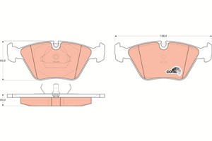 Bremseklosser sett, Framaksel, BMW, 1 153 910, 1 157 039, 1 157 040, 1 157 569, 1 157 570, 1 157 813, 1 158 265, 1 158 267, 1 159 259, 1