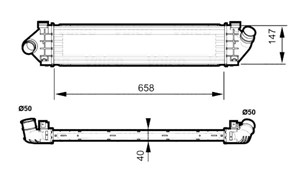 Ladeluftkjøler, FORD,VOLVO, 1423852, 1429406, 1594851, 1742060, 30671324, 31 12 2 405 860, 31 12 6 763 700, 31 12 6 770 850, 31338471, 6
