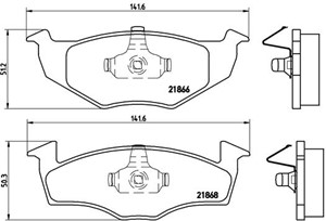 Bremseklosser sett, Framaksel, SEAT CORDOBA, IBIZA II, VW GOLF Variant III, VENTO, 1H0698151A