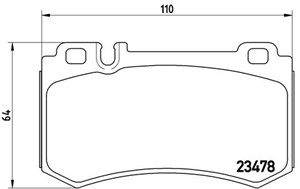 Bremseklosser sett, Bakaksel, MERCEDES-BENZ, 0004230430, 0004320430, 0034206220, 0044204720, 0054206720, A0004230430, A0004320430, A0034
