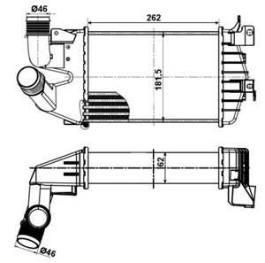 Ladeluftkjøler, OPEL,VAUXHALL, 001 997 22 94 S2, 001 997 22 94, 003 997 80 94 S2, 003 997 80 94, 103 050 06 11 S1, 103 050 06 11, 132134
