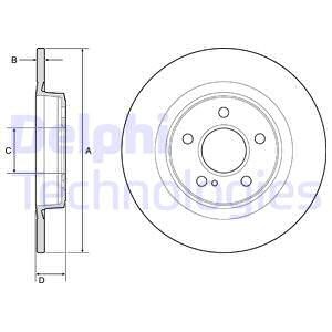 Bremseskive, Bakaksel, MERCEDES-BENZ SLC [R172], SLK [R172], 000 423 1612, 172 423 0212, A000 423 1612, A172 423 0212