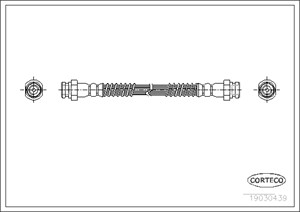Bremseslange, Bakaksel, MITSUBISHI PAJERO I, PAJERO Canvas Top I, MB150761