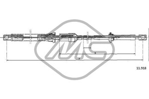 Gasskabel, FORD, 6129816, 83AB9C799AA