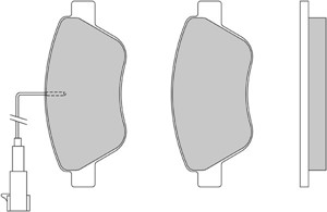 Bremseklosser sett, Framaksel, ALFA ROMEO,CITROËN,FIAT,PEUGEOT, 77365543