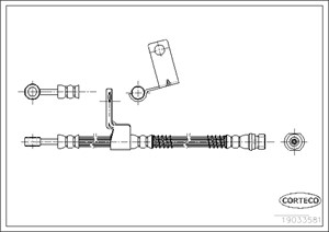 Bremseslange, Framaksel høyre, Høyre, HYUNDAI GETZ, 58732-1C000, 58732-1C050