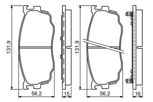 Bremseklosser sett, Framaksel, MAZDA 626 Station Wagon V, PREMACY, CBY33323Z, CBY43323Z, CBY43328Z, G1YC3323ZA, G1YC3328ZA, G1YC3328ZB,