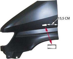 Skvettskjerm, Foran venstre, MERCEDES-BENZ, 901 637 3001, A 901 637 30 01, A901 637 3001