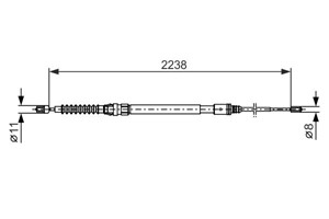 Kabel, parkeringsbremse, Høyre, Venstre, PEUGEOT 508 I, 508 SW I, 508 SW Skåp / kombi, 4746 81, 98 999 924 80