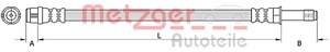 Bremseslange, Bak, Høyre, Venstre, AUDI A4 Allroad B8, 8K0 611 775G