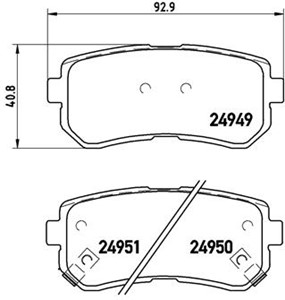 Bremseklosser sett, Bakaksel, HYUNDAI i20 I, 583021JA30, 583021JA31, 583021KA30