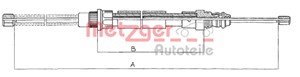 Kabel, parkeringsbremse, Bak, Høyre, PEUGEOT 405 I, 405 II, 405 Break I, 405 Break II, 4745.74