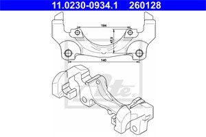 Holder, bremseklave, Framaksel, FORD,LAND ROVER,VOLVO, 1384687, 1432360, 6G91-2B135-AB, 6G91-2B135-AC, 8603757, LR000567