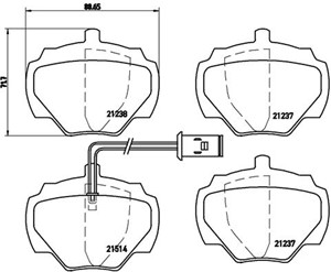 Bremseklosser sett, LAND ROVER DISCOVERY I, RANGE ROVER I, RTC4519, RTC5762, RTC6591, STC1274, STC1674, STC9148, STC9188, STC9189
