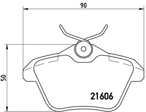 Bremseklosser sett, ALFA ROMEO 156, 156 Sportwagon, 164, 166, LANCIA KAPPA, KAPPA Coupé, KAPPA SW, 71712910, 71752987, 71770990, 7736225