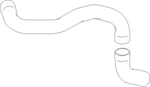 Ladeluftslange, Venstre, MERCEDES-BENZ, 901 528 35 82, 901 528 47 82S, A901 528 35 82, A901 528 47 82S