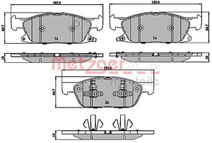 Bremseklosser sett, Framaksel, FORD GALAXY III, GALAXY MK VAN III, S-MAX, FORD USA EDGE, 1884555, 5320461, E1GC-2K021-AC