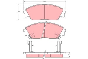 Bremseklosser sett, Framaksel, HONDA CIVIC Hatchback IV, CIVIC Sedan IV, CIVIC Shuttle II, CONCERTO, CRX II, PRELUDE III, 45022-SF1-000,