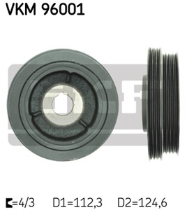 Remskive, veivaksel, CHEVROLET MATIZ, SPARK, 96592001