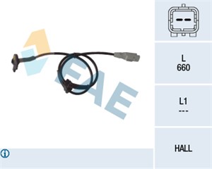 Sensor, hjulturtall, Framaksel, CITROËN,PEUGEOT, 4545.E7, 96.552.700, 96.552.700.80