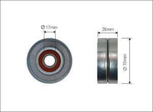 Strammerull, kilerem med ribber, CHRYSLER VOYAGER IV, JEEP CHEROKEE, 0 4861 630AA, 0 4861 630AB, 04861630AA, 04861630AB