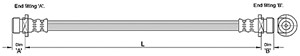 Bremseslange, Bakre venstre, Høyre bak, LAND ROVER FREELANDER I, FREELANDER Soft Top I, SHB000600, SHB000601, SHB100960, SHB100961, SHB1